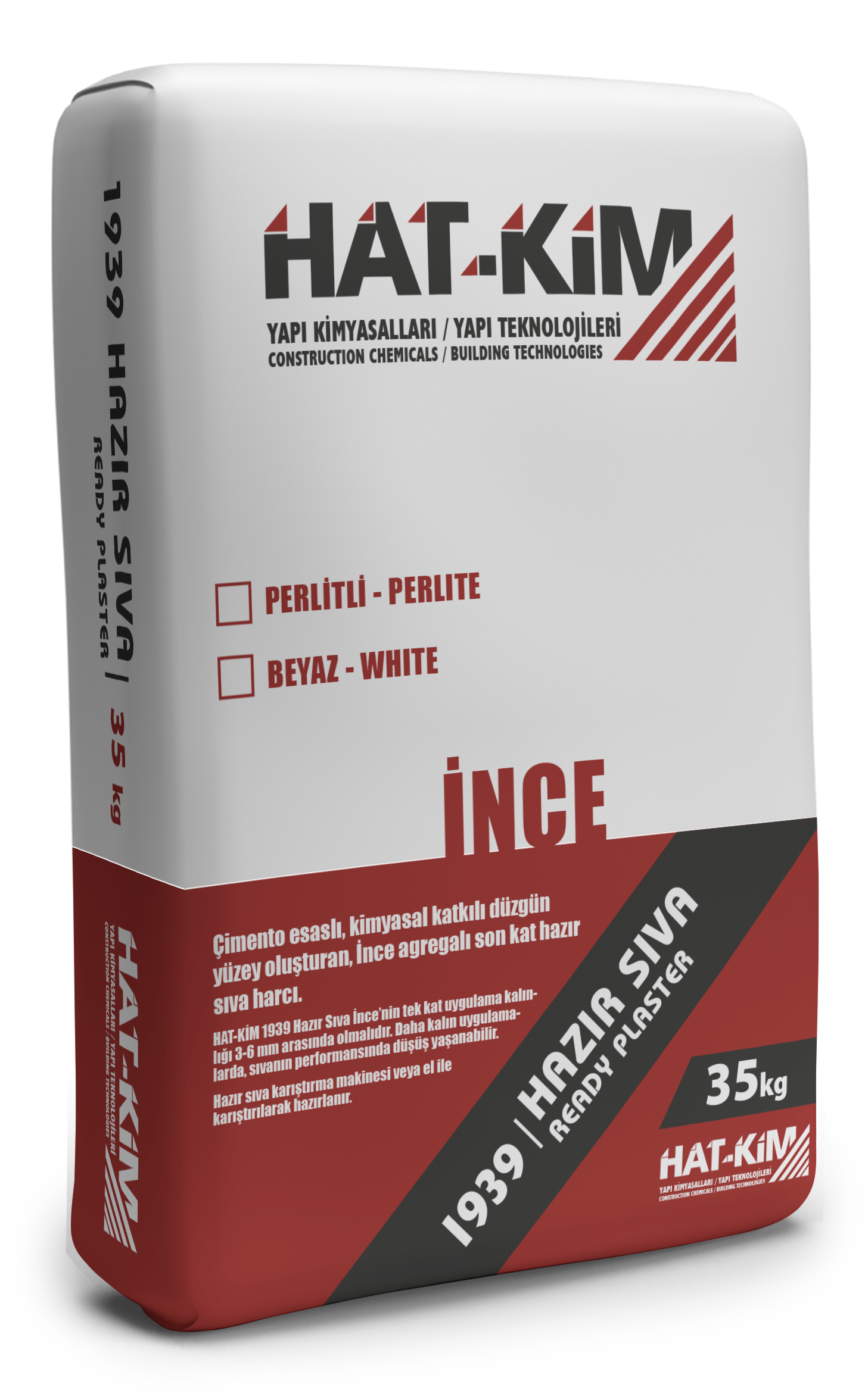 HAT-KİM Yapı Kimyasalları olarak, inşaat projelerinizde yüksek performans ve mükemmel sonuçlar sunan hazır sıva ürünlerimizle yanınızdayız. Kolay uygulanabilirlik, hızlı kuruma süreleri ve pürüzsüz yüzeyler elde etmenizi sağlayan sıvalarımız, hem iç hem de dış mekanlarda kullanım için idealdir. Estetik ve dayanıklılığı bir arada sunan ürünlerimizle projelerinizde kaliteyi ve verimliliği artırabilirsiniz.