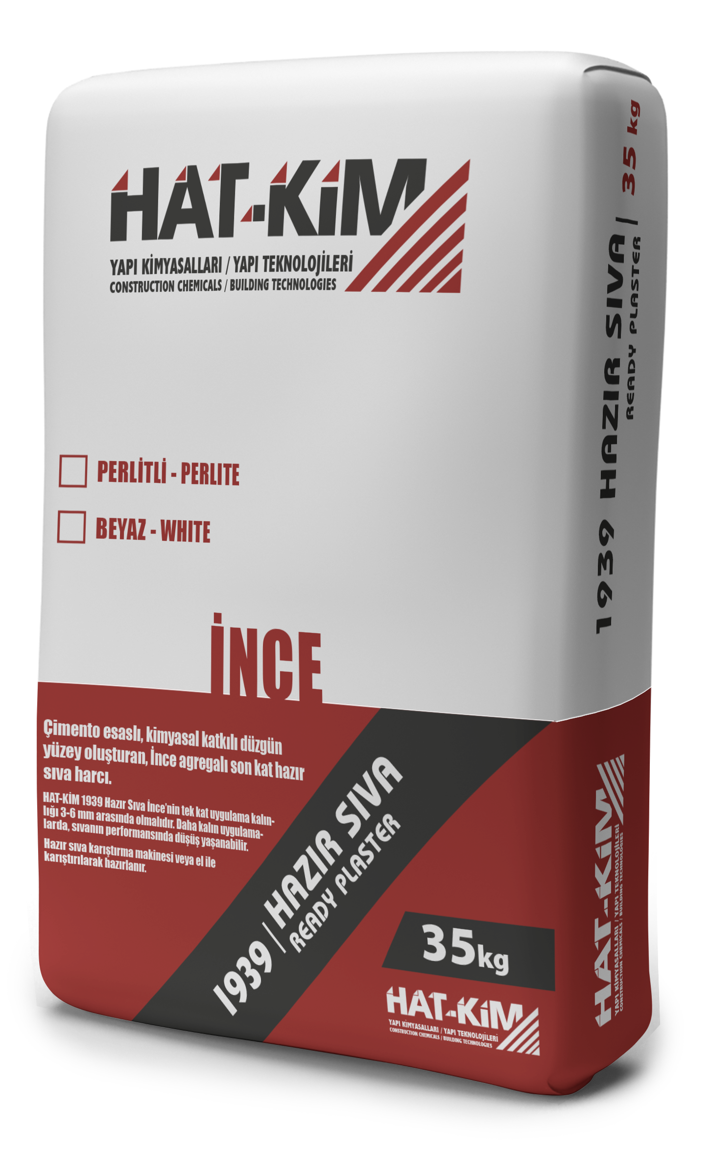 HAT-KİM Yapı Kimyasalları olarak, inşaat projelerinizde yüksek performans ve mükemmel sonuçlar sunan hazır sıva ürünlerimizle yanınızdayız. Kolay uygulanabilirlik, hızlı kuruma süreleri ve pürüzsüz yüzeyler elde etmenizi sağlayan sıvalarımız, hem iç hem de dış mekanlarda kullanım için idealdir. Estetik ve dayanıklılığı bir arada sunan ürünlerimizle projelerinizde kaliteyi ve verimliliği artırabilirsiniz.